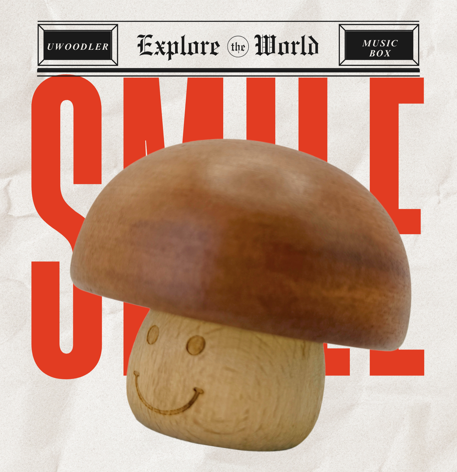 A Whimsical Touch to Timeless Craftsmanship: Smiling Mushroom Music Box