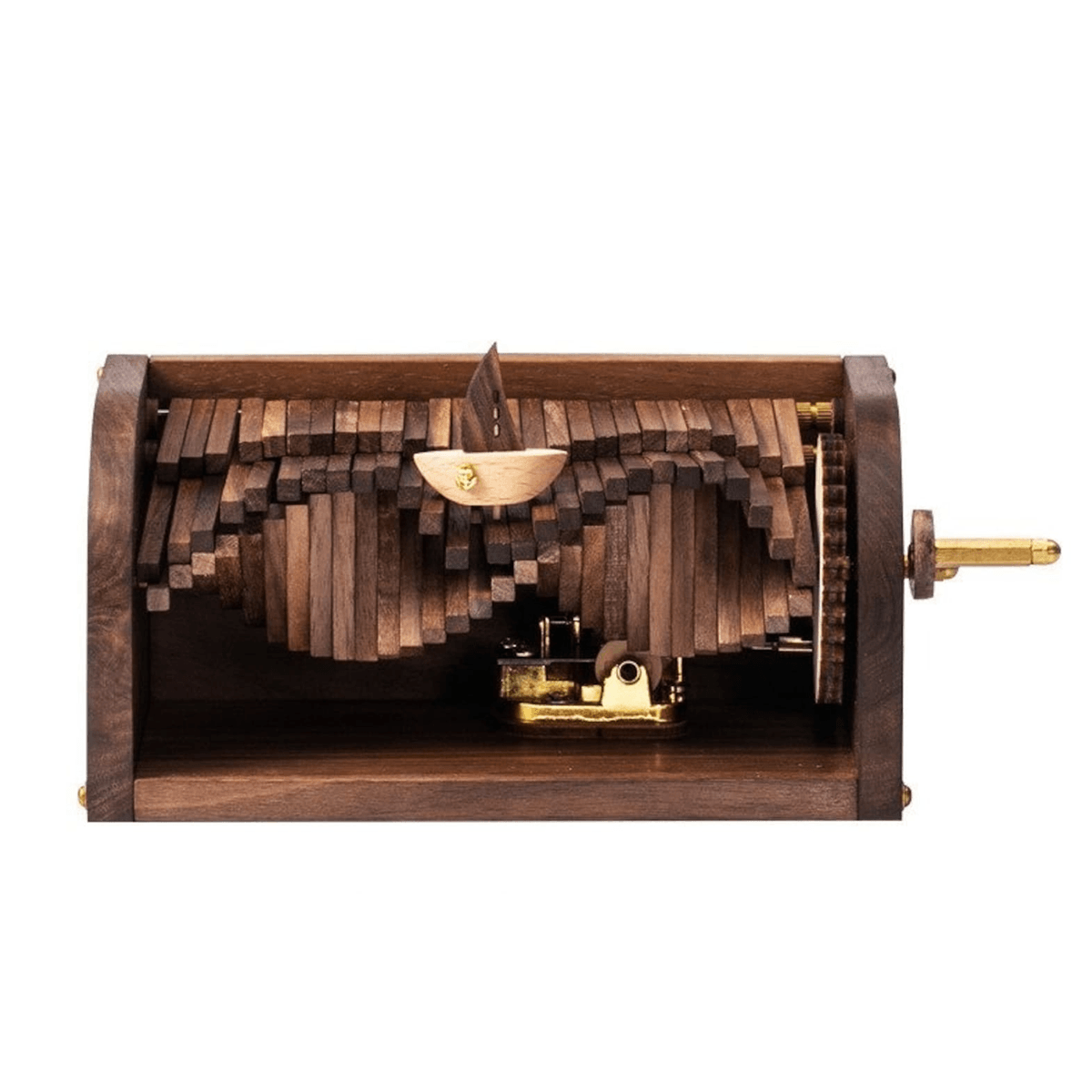 Wooden Sailing Boat Wave Music Box
