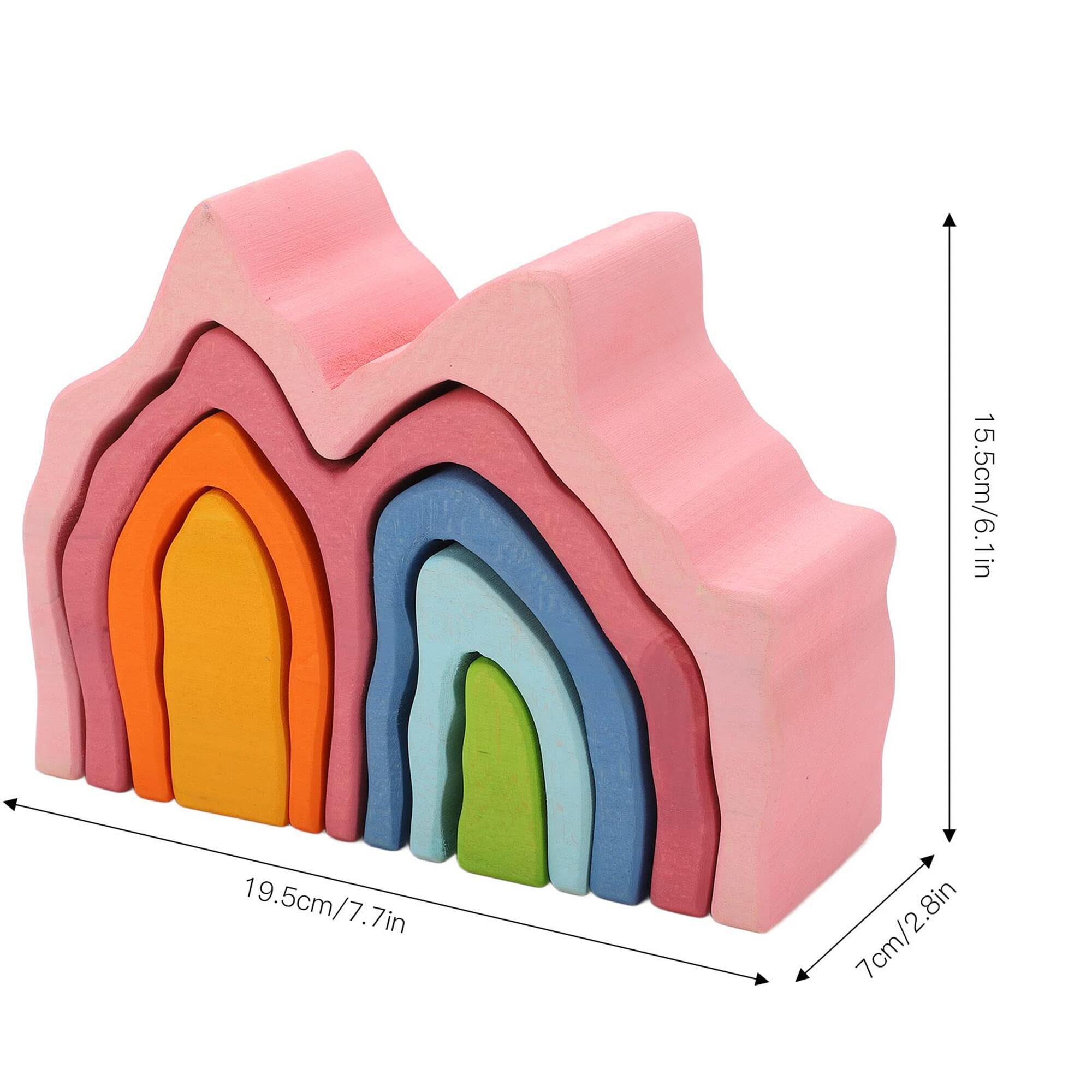 Coral Wooden Stacking Toy