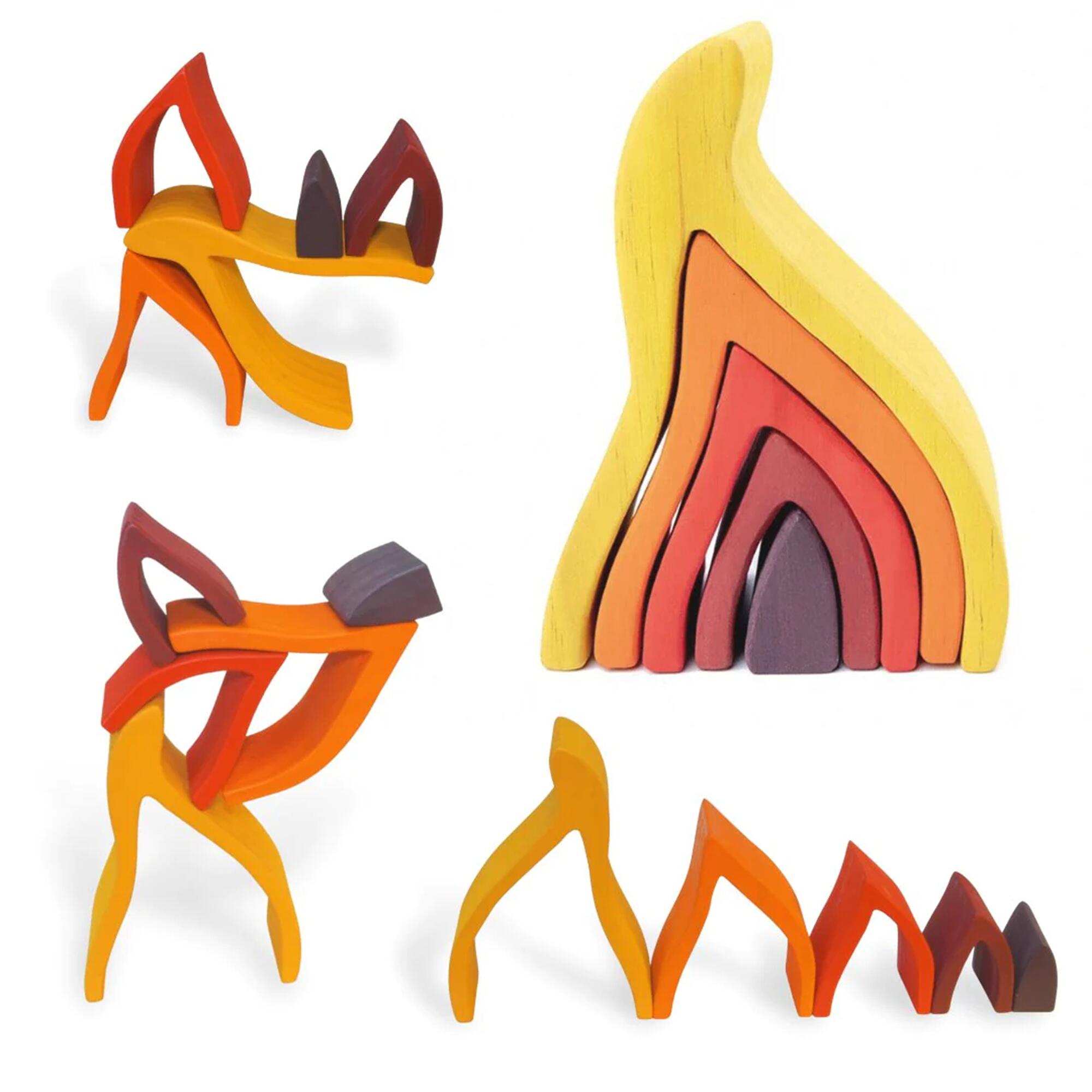 Fire Elements Wooden Stacker Toy