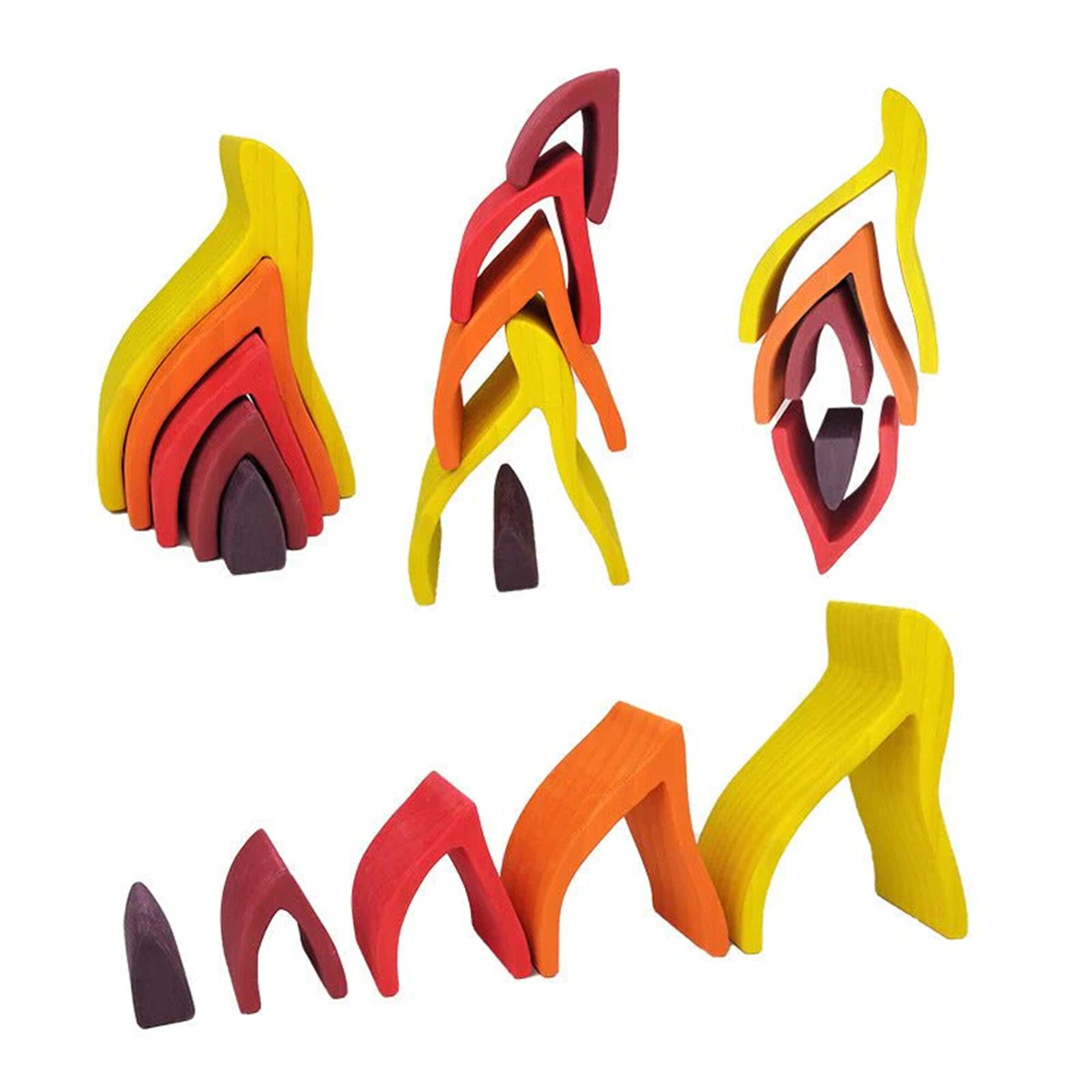 Fire Elements Wooden Stacker Toy