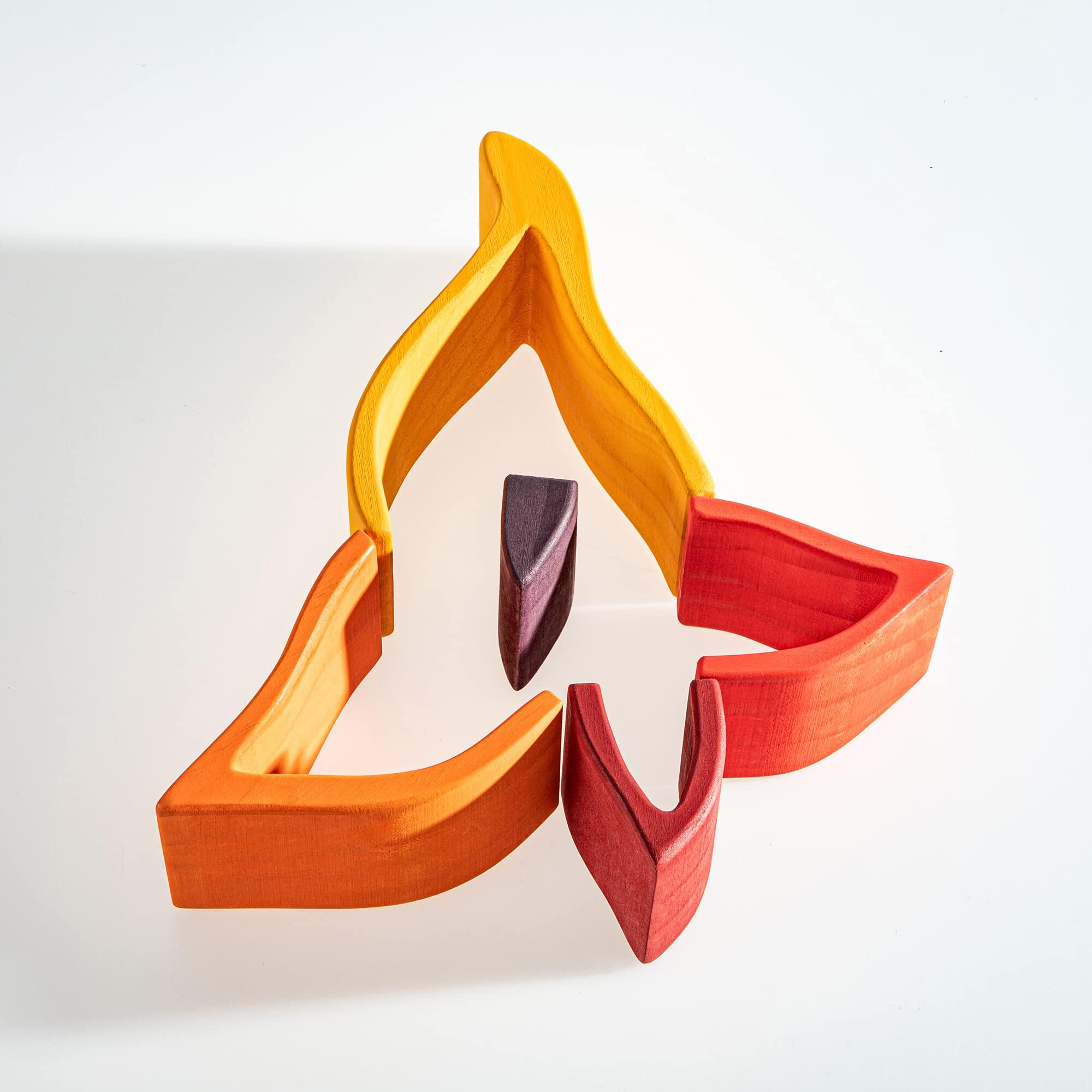 Fire Elements Wooden Stacker Toy