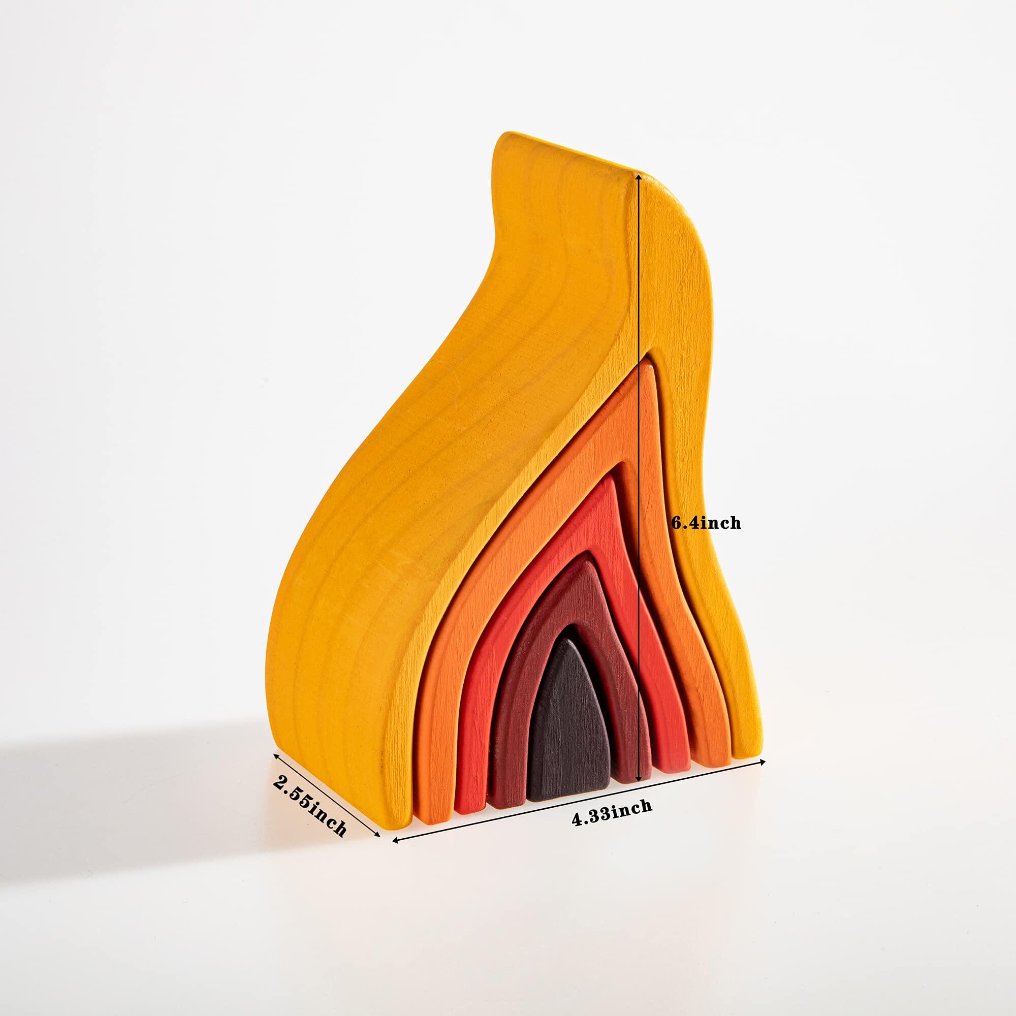 Fire Elements Wooden Stacker Toy