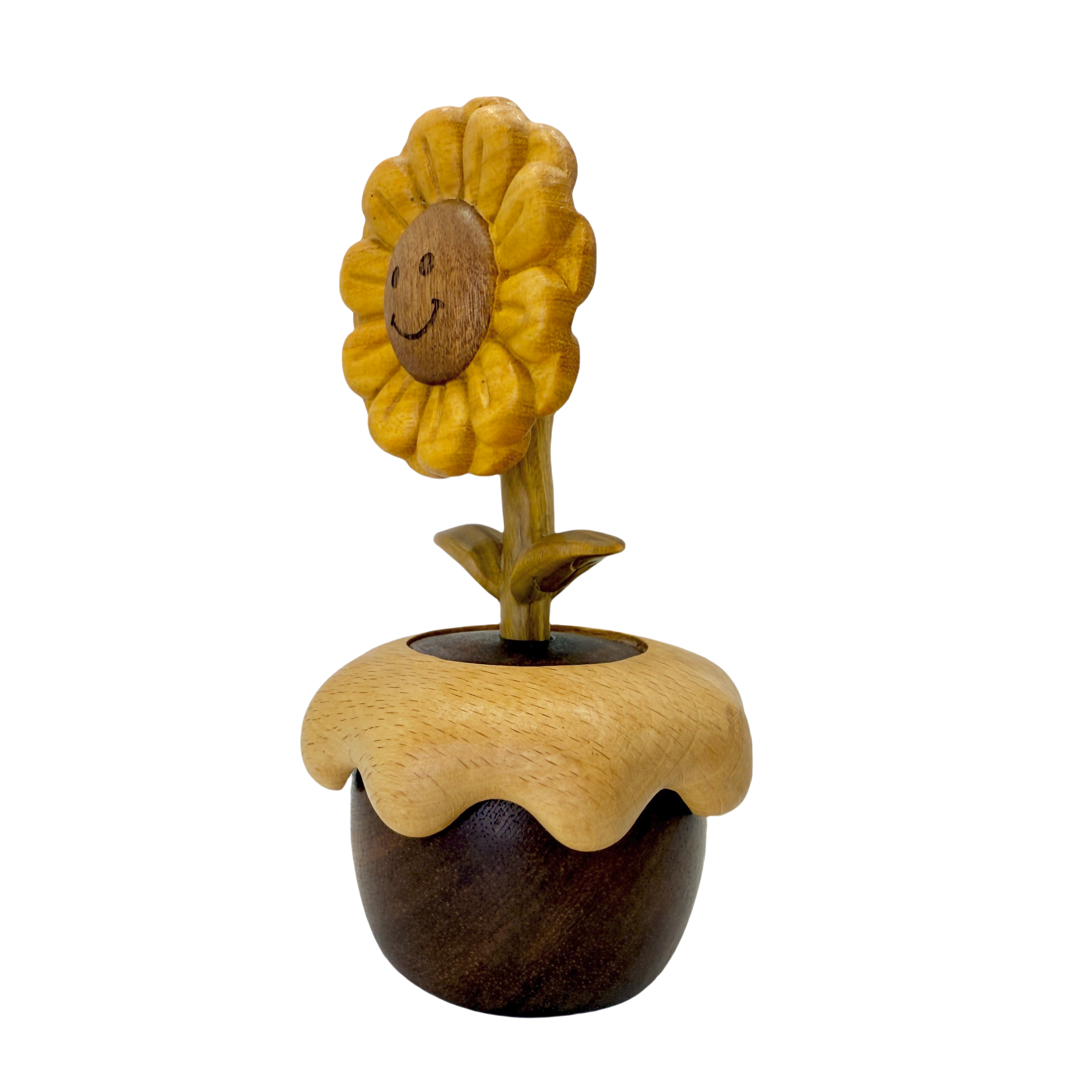 Smiling Sunflower Rotating Music Box (Melody Castle in the Sky)