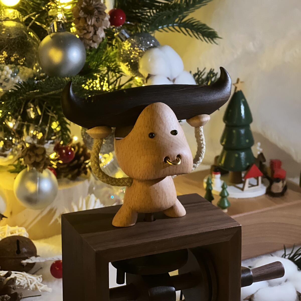 Strong Bull Wooden Music Box (Melody : Castle in the Sky)