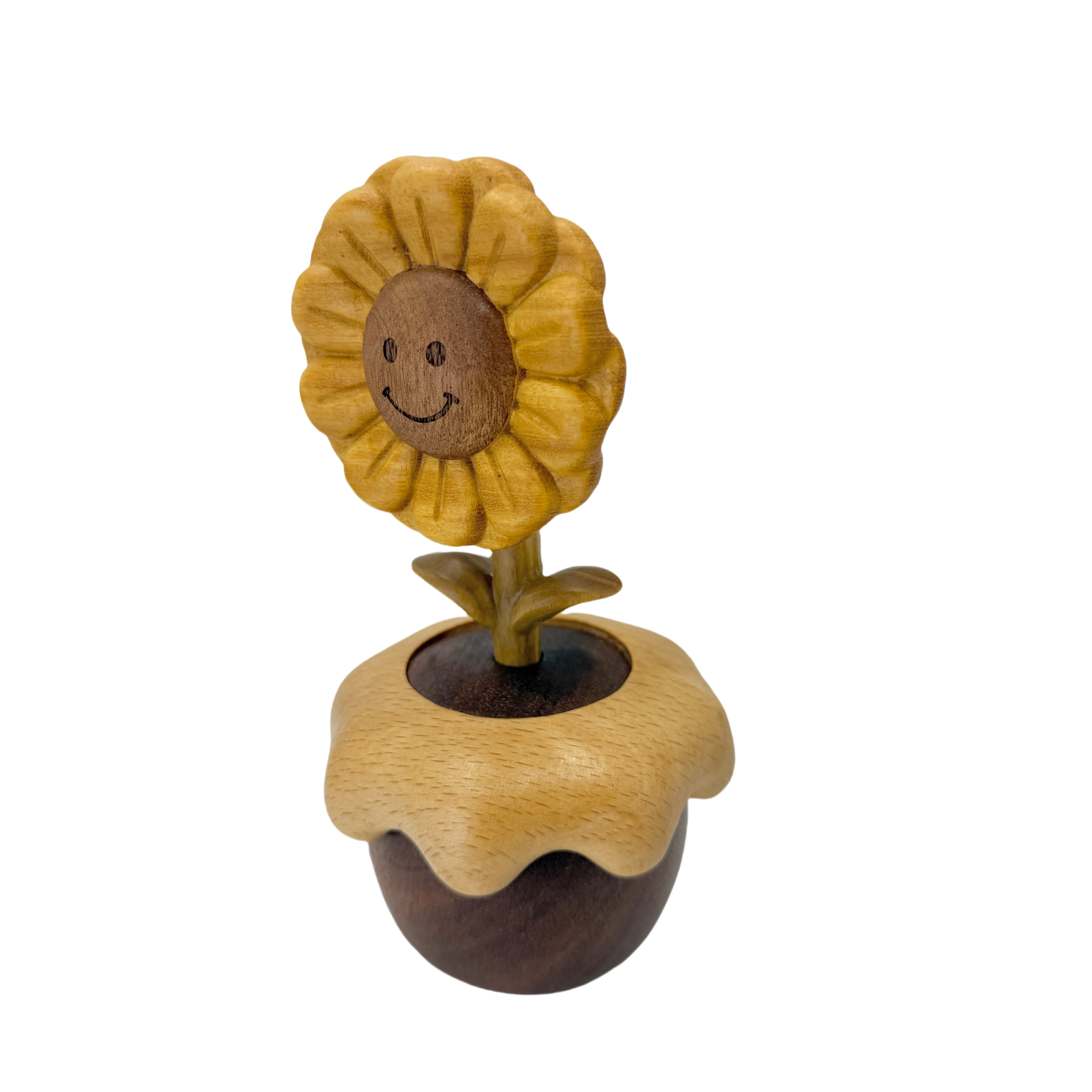 Smiling Sunflower Rotating Music Box (Melody Castle in the Sky)