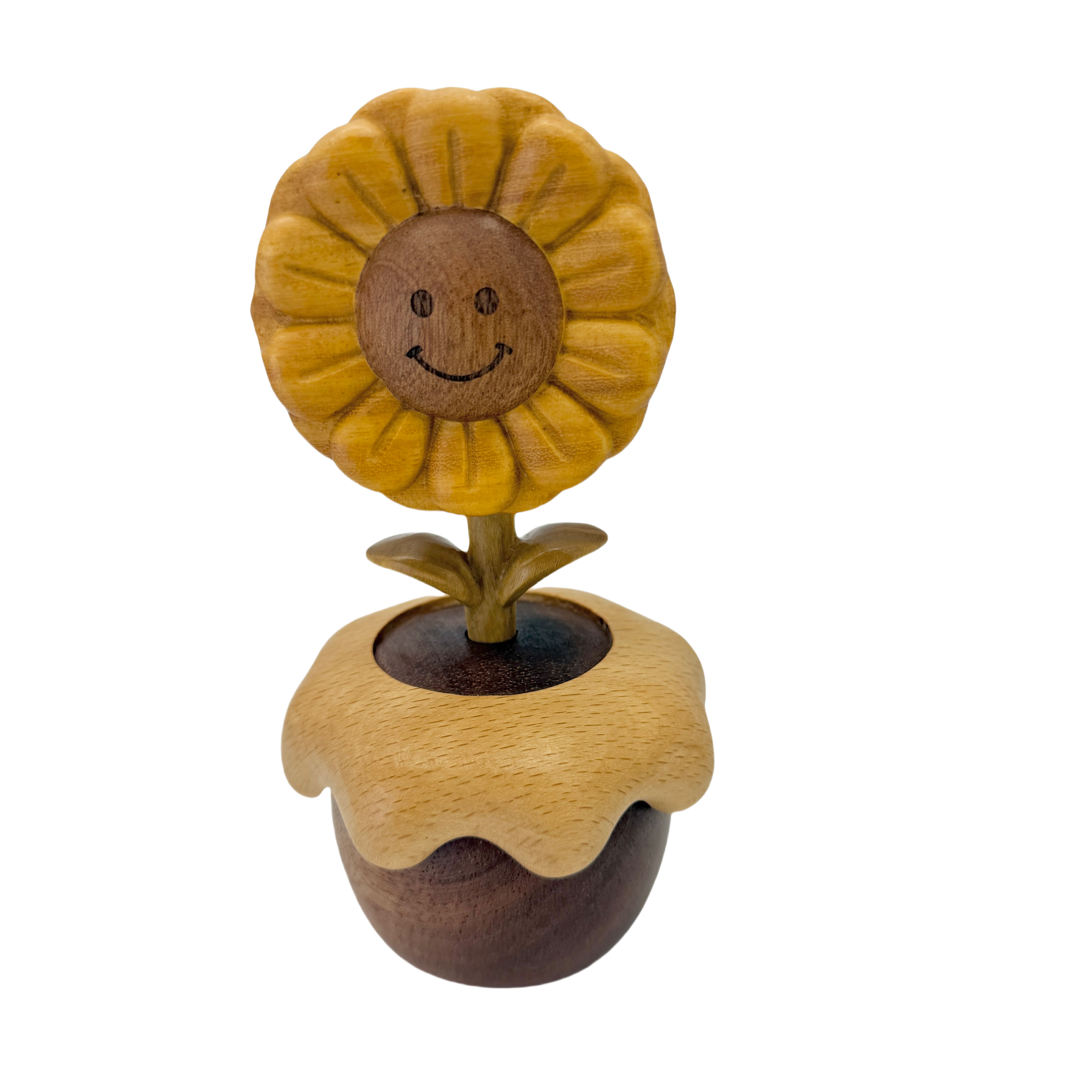 Smiling Sunflower Rotating Music Box (Melody Castle in the Sky)