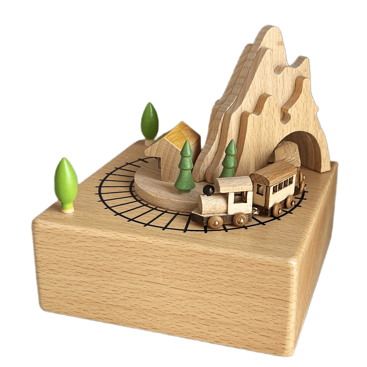 Mountain House with a Train in Motion (Melody Spirited Away)