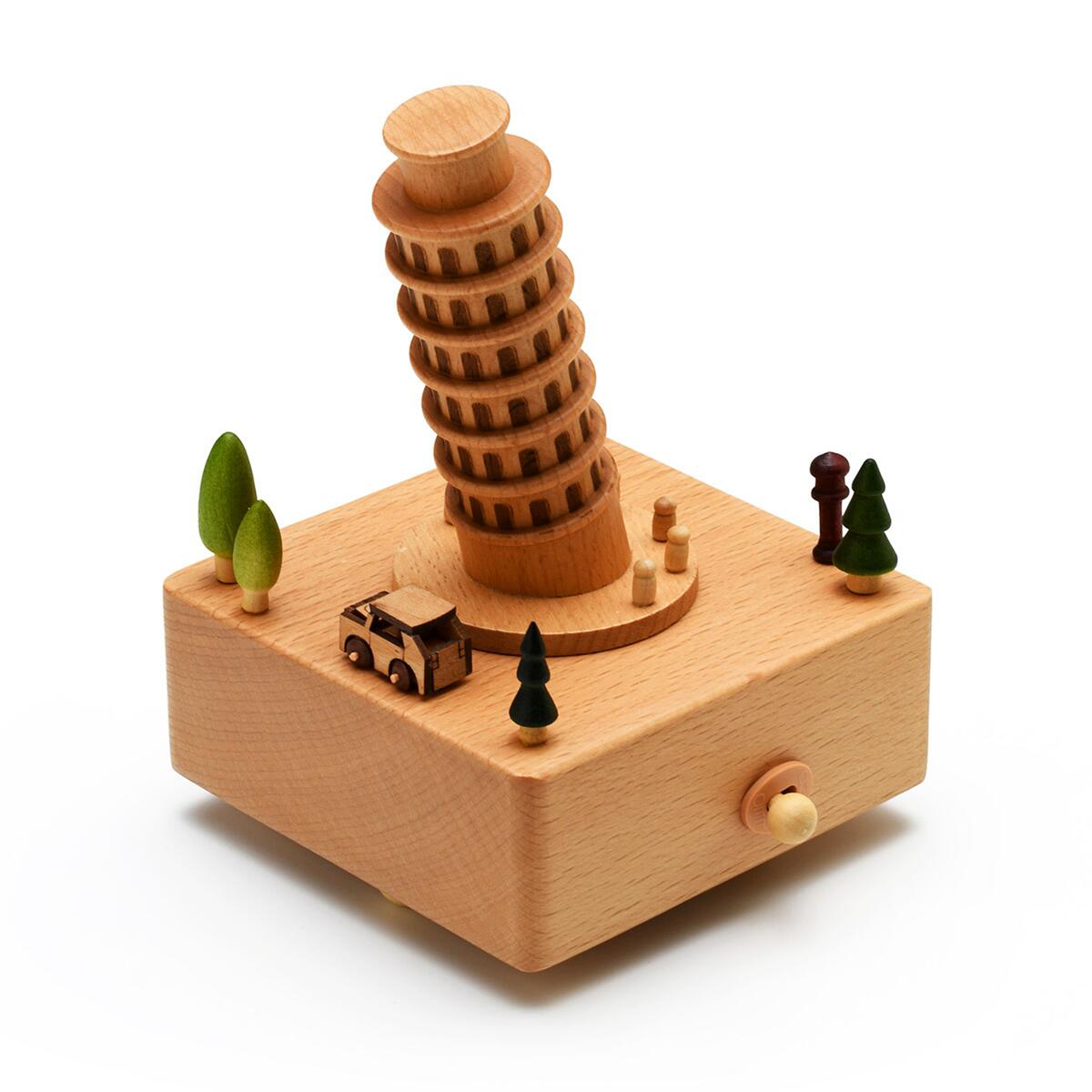 Leaning Tower of Pisa and cars in motion (Melody:Castle in the Sky)