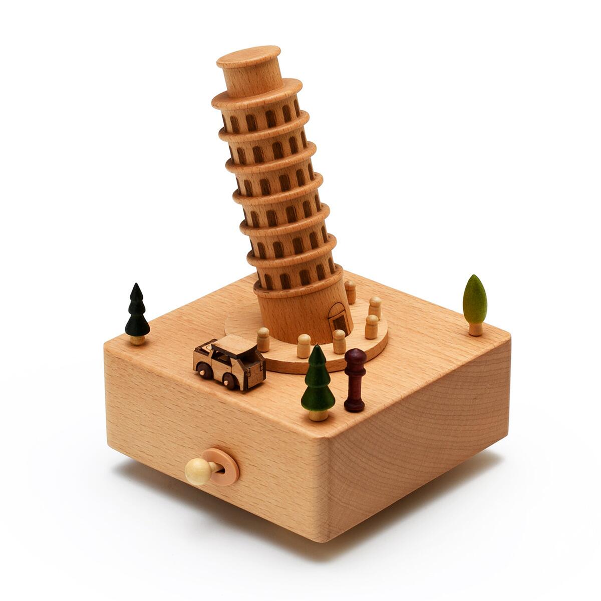 Leaning Tower of Pisa and cars in motion (Melody:Castle in the Sky)