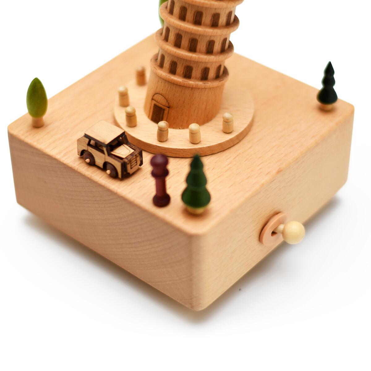 Leaning Tower of Pisa and cars in motion (Melody:Castle in the Sky)