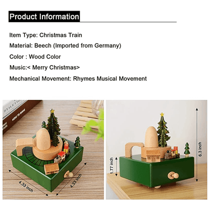 Weihnachtsbaum mit fahrendem Zug (Melodie: Wir wünschen frohe Weihnachten)