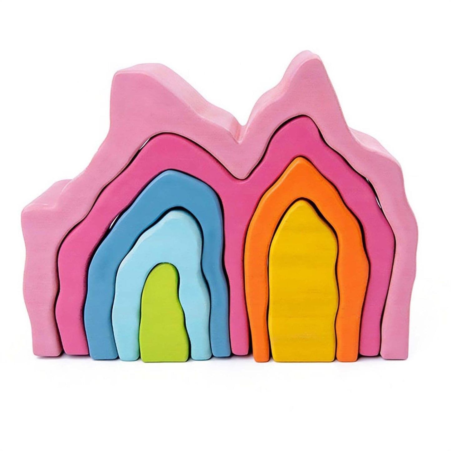 Coral Wooden Stacking Toy