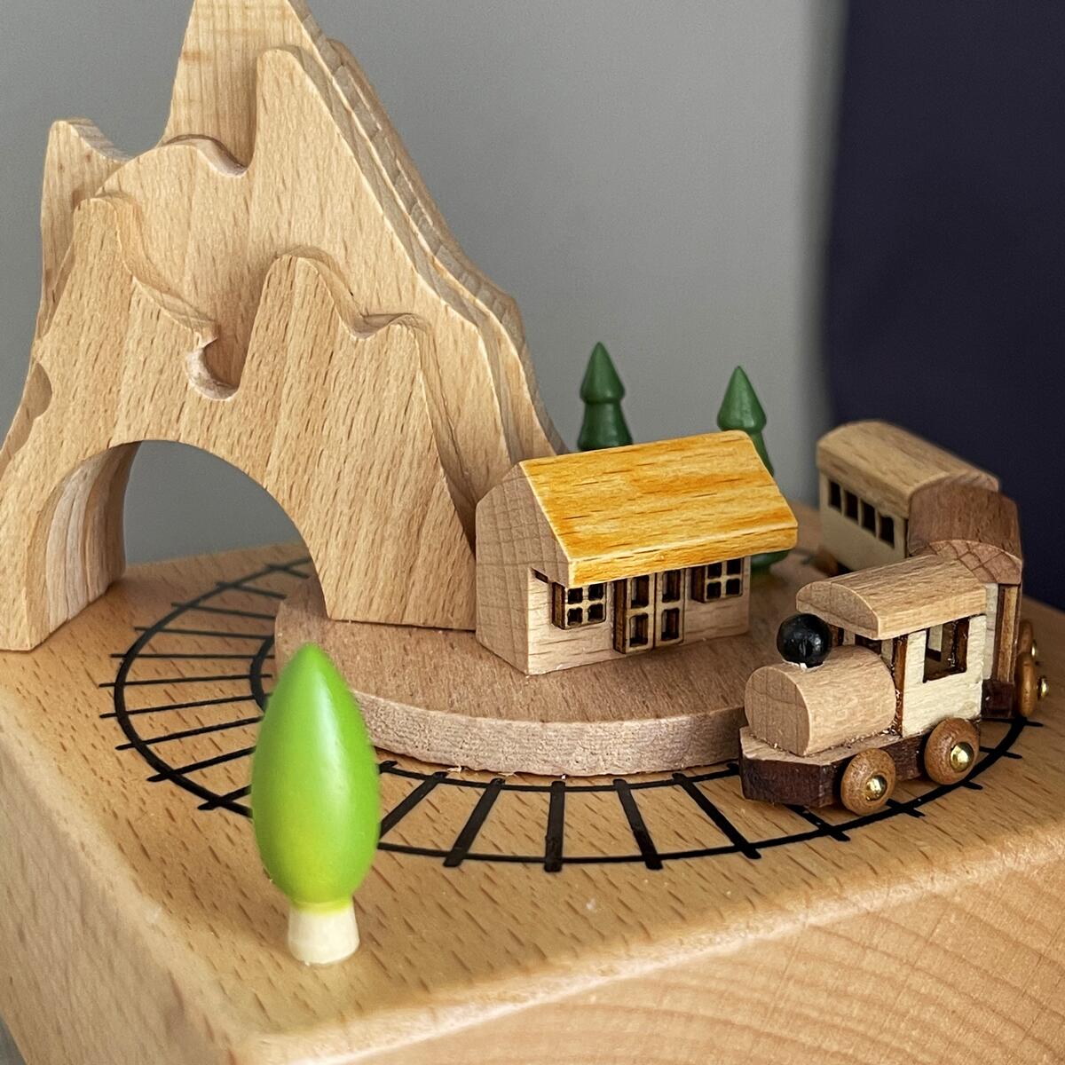 Mountain House with a Train in Motion (Melody Spirited Away)
