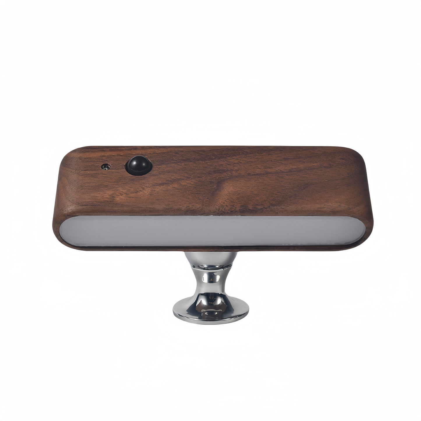 Wall-mounted, hole-free walnut solid wood small vase and motion sensor light