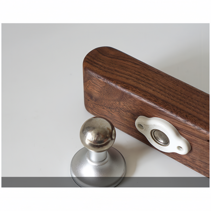 Wall-mounted, hole-free walnut solid wood small vase and motion sensor light