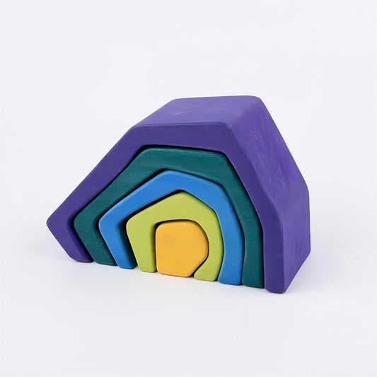 Wooden Stackable Stone Nesting Blocks Play Set